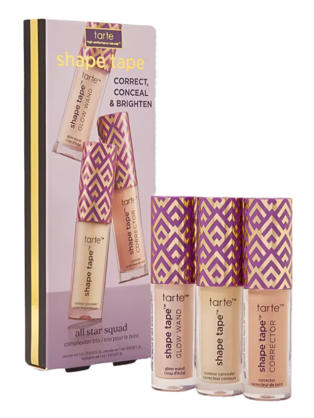 TARTE SHAPE TAPE ALL STAR SQUAD COMPLEXION TRIO—12 N FAIR NEUTRAL
